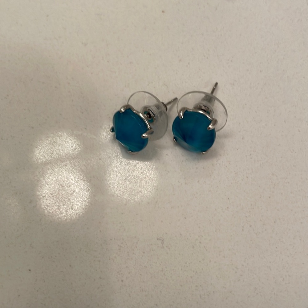 Blue and silver KS earrings